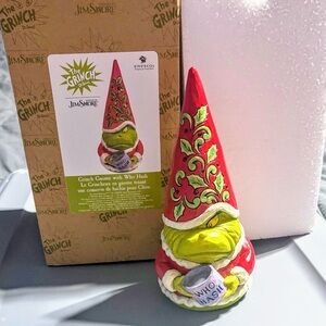 Dr. Seuss The Grinch With Who Hash Gnome Jim Shore Christmas Figure New In Box